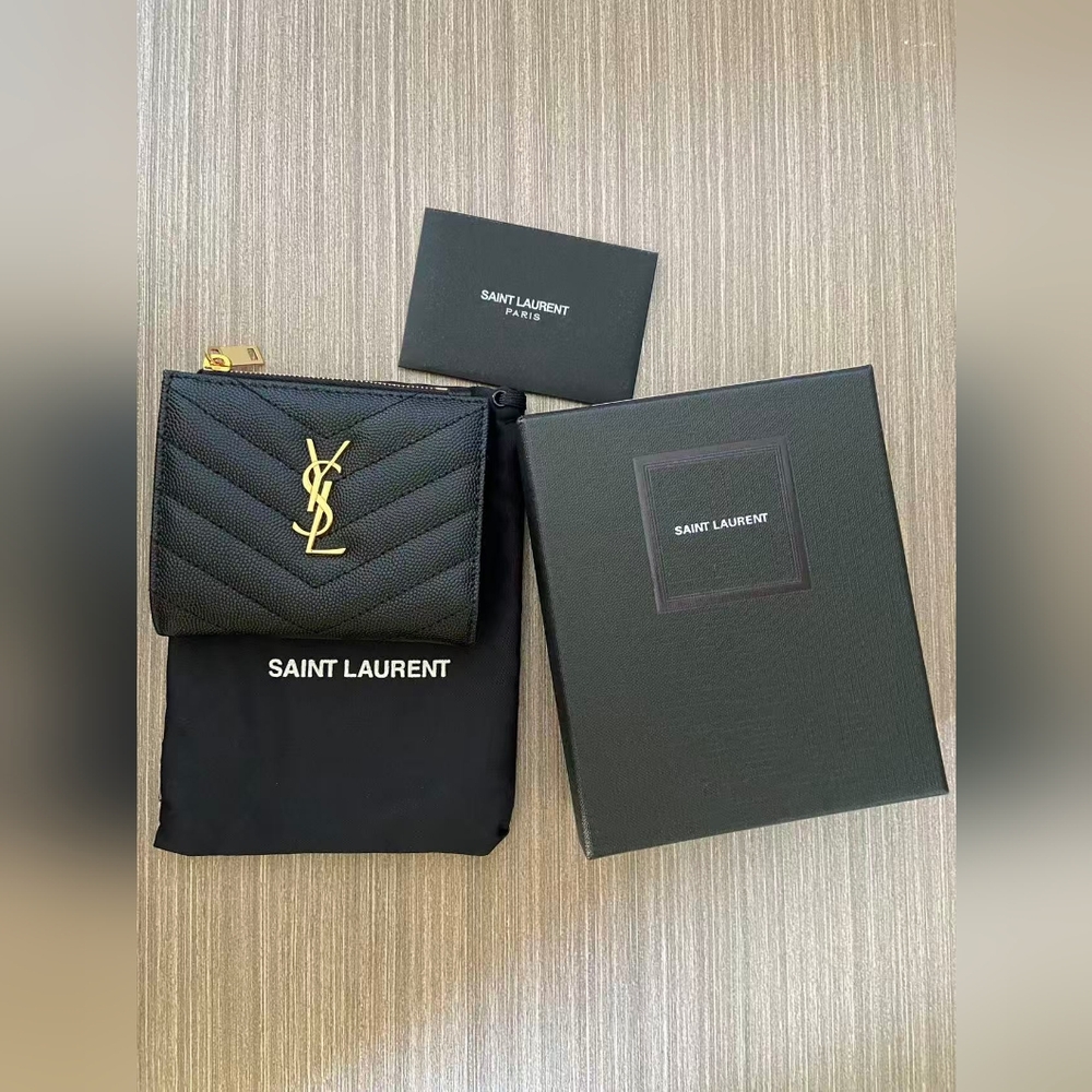 Saint Laurent Cassandre Matelasse Bi-Fold Wallet